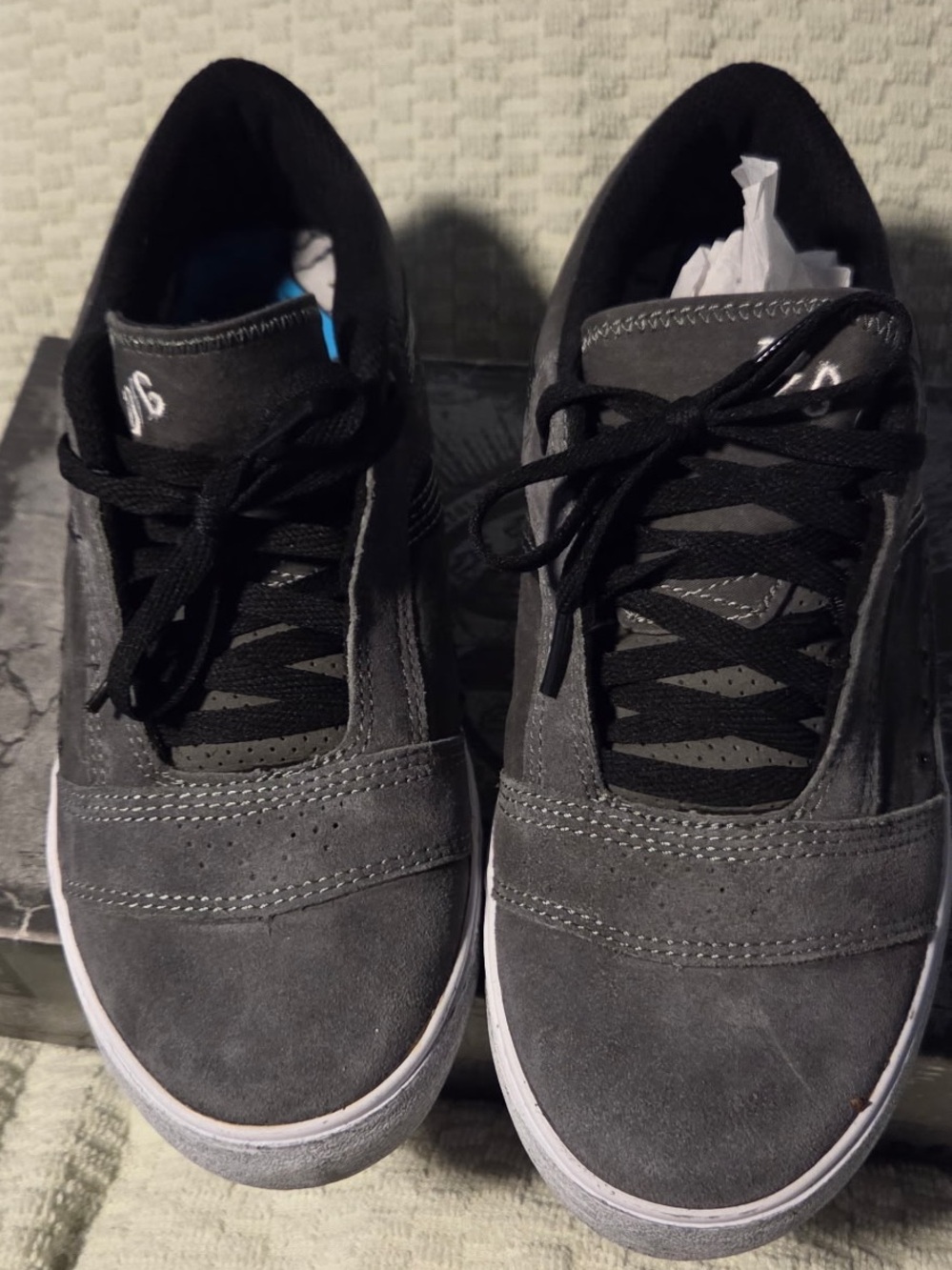 Globe Gray and Black Suede Skate Sneakers